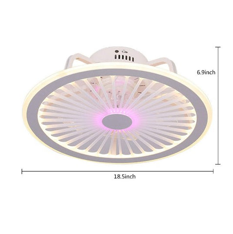 Ventilatore da soffitto da 18,5 pollici con lampada a ventola a LED rosa