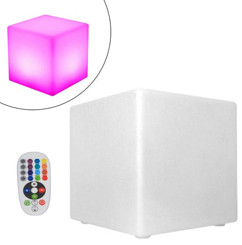 Tavolo da sgabello a cubo di luce a LED