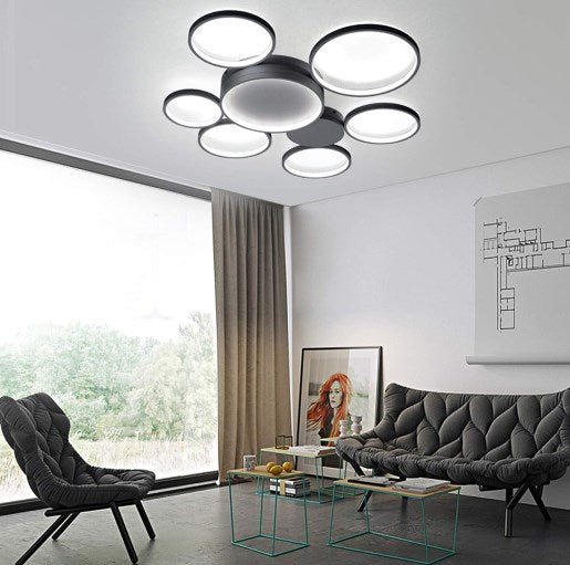 Lampada da Soffitto con Telecomando Plafoniera Moderna LED