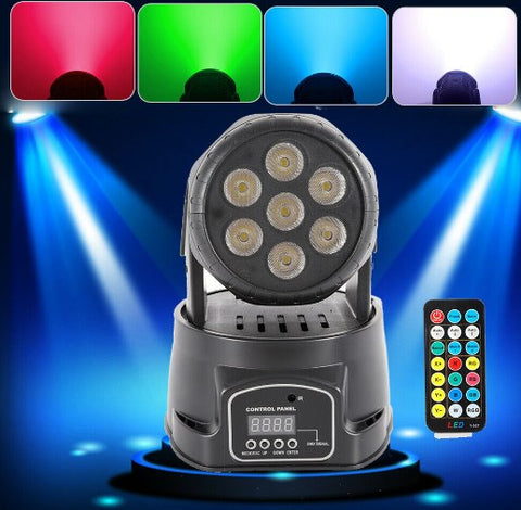 Luce da palcoscenico a LED, 7 luci da discoteca LED RGBW 4 in 1 da 105 W DMX512