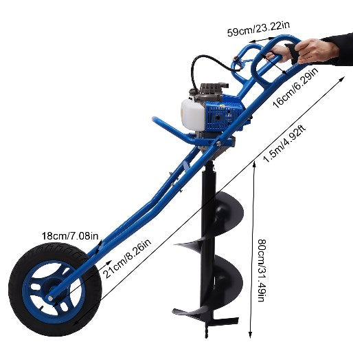 Perforatrice Perforazione a terra Escavatore Benzina Spinta manuale Agricoltura e silvicoltura