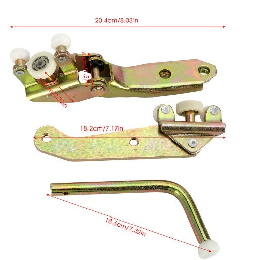 Set per porta scorrevole con guida a rulli per porta scorrevole