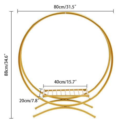 Oro 80cm torta matrimonio stand fiore stand fiore hanger decorazione di nozze, adatto per matrimonio compleanno baby shower