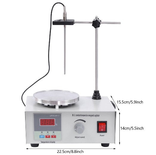 Agitatore magnetico Agitatore da laboratorio con piastra riscaldante da 2000 ml con display digitale della temperatura