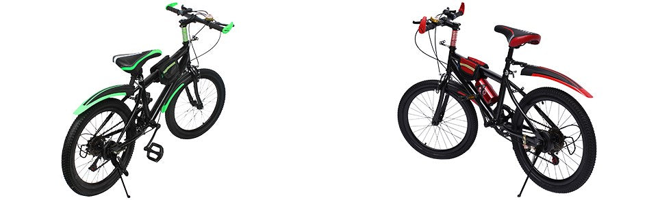 20 pollici Bici per bambini Mountain bike per bambini, ragazzi, ragazze, bicicletta MTB (Verde/Rosso)