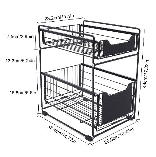 Organizer per lavello telescopico, cassetto da cucina, lavandino, estraibile, per cucina, bagno, armadio