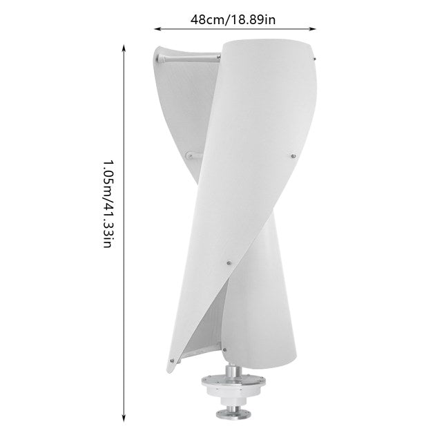 Kit generatore eolico a turbina eolica verticale 24 V 400 W, con 2 lame, generatore eolico ad asse Maglev Helix con regolatore di carica