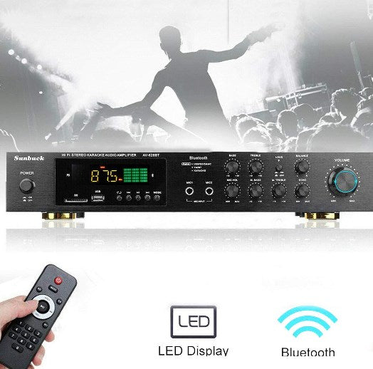 600W hi-fi mini Bluetooth, amplificatore di potenza digitale stereo, 4,2 FM/AM canale amplificatore audio