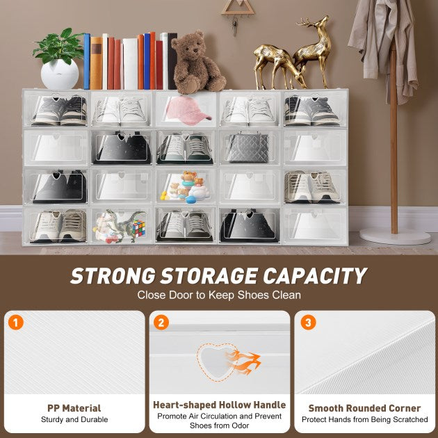 Installazione gratuita Set di scatole per scarpe scatola di immagazzinaggio trasparente  scarpiera scarpiera Net Celebrity Plastic Storage Rack pieghevole -  AliExpress