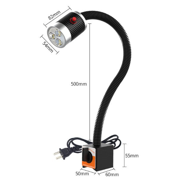 5 W Lampada da Lavoro a LED, Luce da Lavoro con Base Magnetica, AC 110 – 220 V (Base Magnetica