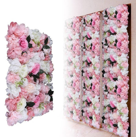 12 pezzi di Fiori artificiali da parete per matrimonio,  decorazione decorazione rosa, 40 x 60 cm,  rosa