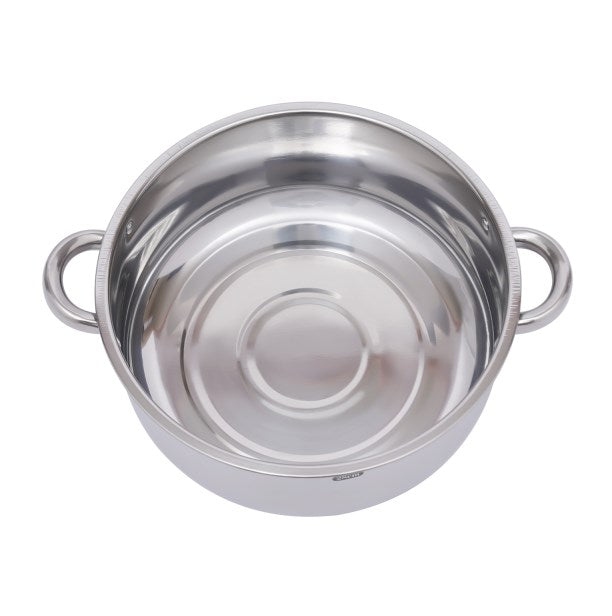 Pentola a Vapore in Acciaio Inox a 5 Ripiani con Coperchio in Vetro Pentole da Cucina (28 cm)