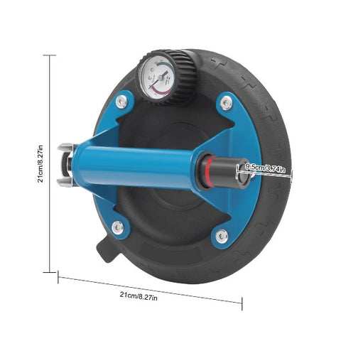 Ventosa concave per sollevamento di granito e vetro, ventosa per vetro con maniglia e pompa, capacità di carico di 240 libbre