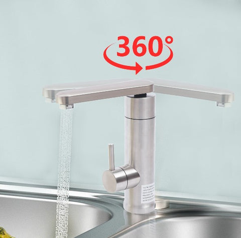 3000 W Electric Tap,  in acciaio inox rubinetto acqua calda rotazione 360º rubinetto da cucina, riscaldamento istantaneo