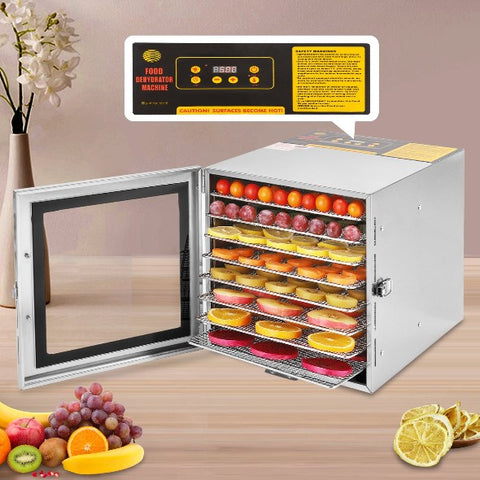 700 W, Disidratatore alimentare a 8 piani, per alimenti temperatura regolabile 35-90 ℃ , per la maggior parte dei tipi di frutta