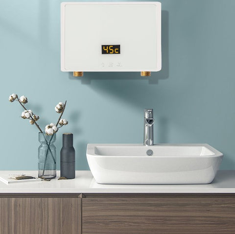 Mini scaldabagno senza serbatoio 5500 W sotto lavabo 220 V sistema di riscaldamento termostatico per cucina principale bagno