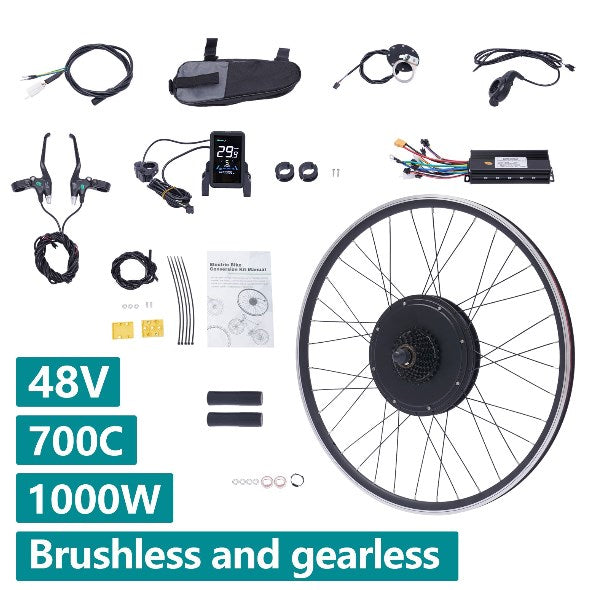 Kit di conversion Ebike 48V 1000W Posteriore Motore E-bike Kit di conve