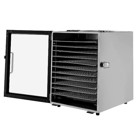 Disidratatore alimentare , 800 W, in Acciaio inox, per alimenti, verdure, carne, frutta (12 scomparti)