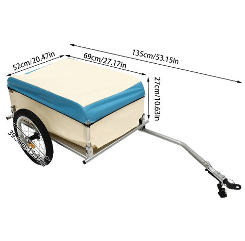 Bicycle Trailer Rimorchio  Multiple Utility Cargo Rimorchio per carico 50 kg