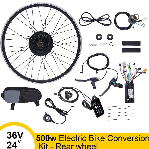 Kit di conversion da 24 pollici Ebike 36 V 500 W bicicletta elettrica per mountain bike da 24 a 27 pollici, City bike