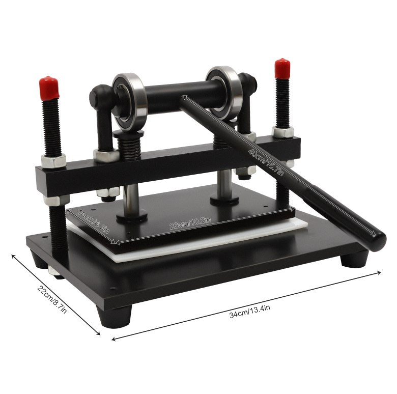 Pelle Manuale Die Piastra In Acciaio Stampatrice per Goffratura, Pressa Goffratrice Tagliatrice Manuale in Pelle, per Tagliare Diversi Materiali (0-10 mm)