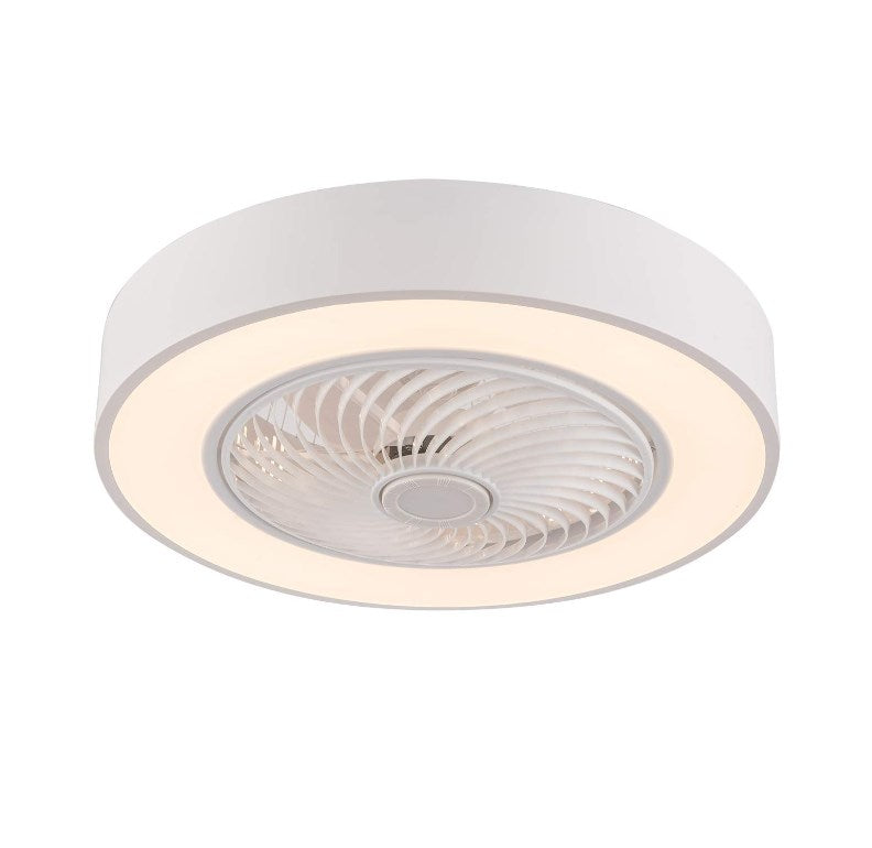 Ventilatore da soffitto con illuminazione e telecomando 48W Velocità del vento dimmerabile Ventilatore da soggiorno moderno