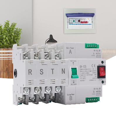 Interruttore di trasferimento Dual Power, interruttore di trasferimento automatico, 100 A, 220 V, 4P, commutazione automatica dell'energia principale e ausiliaria