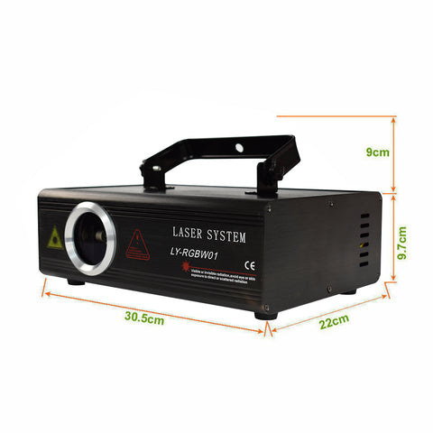RGB DMX ILDA Animazione Laser Stage Light Party Stage Lighting + SD Card 500mW