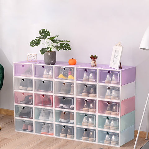 Scatole Scarpe Trasparenti Plastica (Confezione Da 40) - Organizer Scarpe  Donna