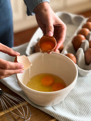 Baking with free range eggs