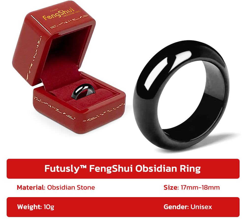 Futusly™ FengShui Obsidian Ring