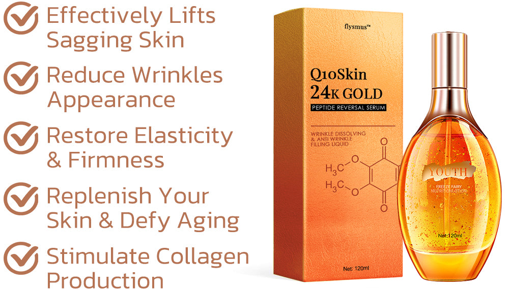 flysmus™ Q10Skin 24K Gold Peptid Umkehr Serum 