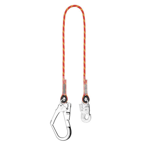 Braided rope fall restraint lanyard