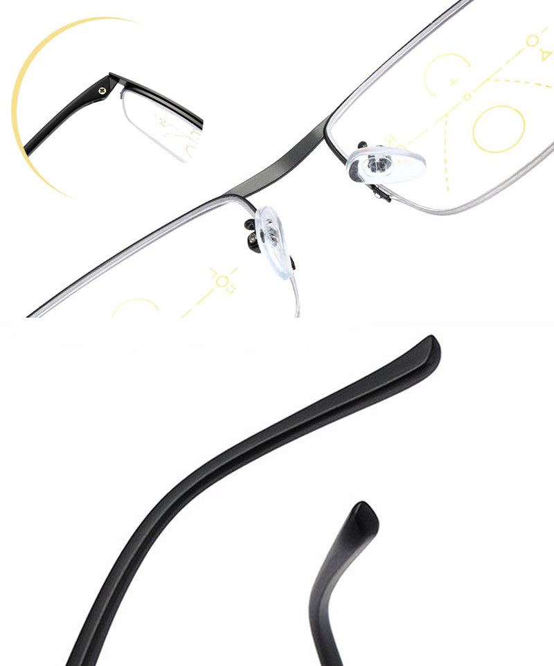 Óculos de Leitura Titânio Multifocal