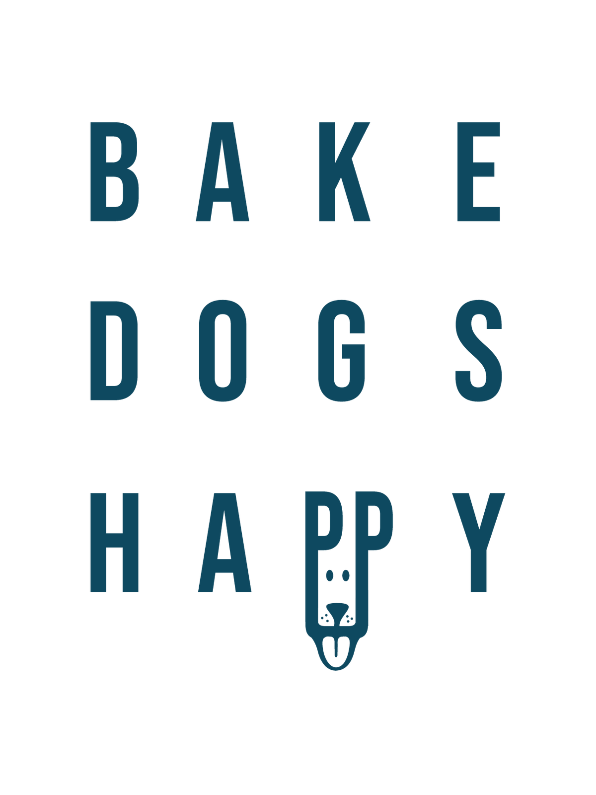 The Bake Dogs Happy logo, with the two Ps in 