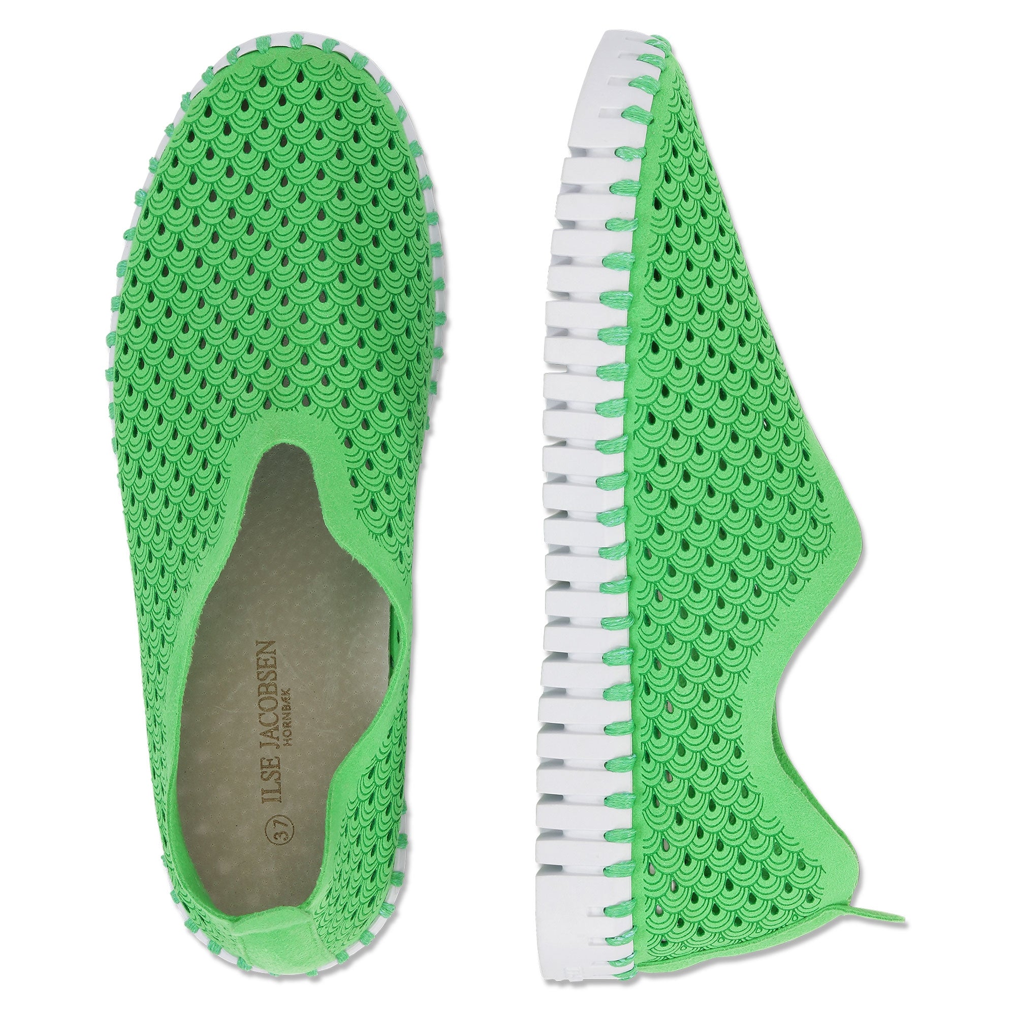 Instappers Tulip139 witte zool - 495 Bright Green | Bright Green