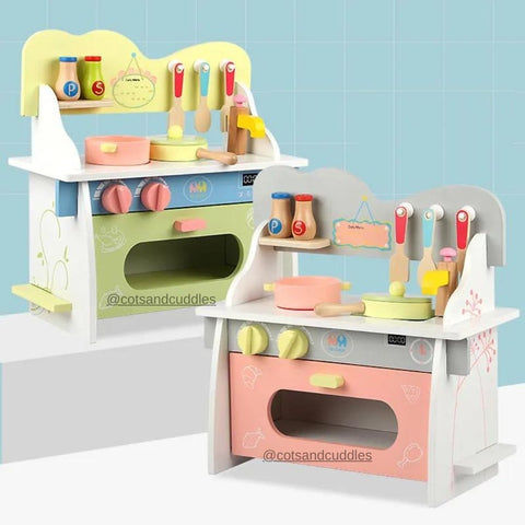 wooden kitchen set