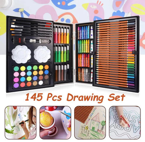 Buy KIDDYCOLOR Wood Art Drawing Set for Kids in Wooden Case 108  Piece,Colored pencils Crayons,Painting Online at desertcartINDIA