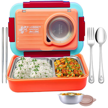 Stainless Steel Insulated Lunch Box - student School Compartment Lunch