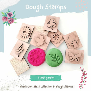 Summer Beach Themed Wooden Play Dough Stampers Summer Stamps