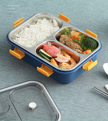 3 Compartment Leak-Proof Lunch Box With Ice Pack - CN CROWN