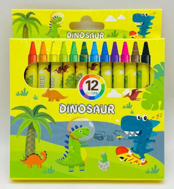 MASSRT Dinosaur Crayons for Toddlers, 12 Colors 99% Unbreakable Non-toxic  Crayon Gifts, Easy to