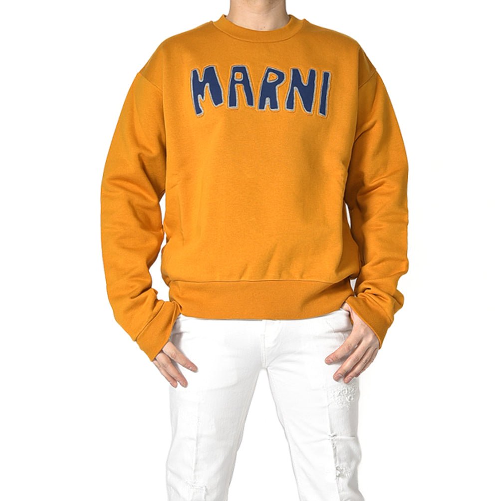 MARNI コットン100% ロゴ入り裏起毛スウェットシャツ / メンズ