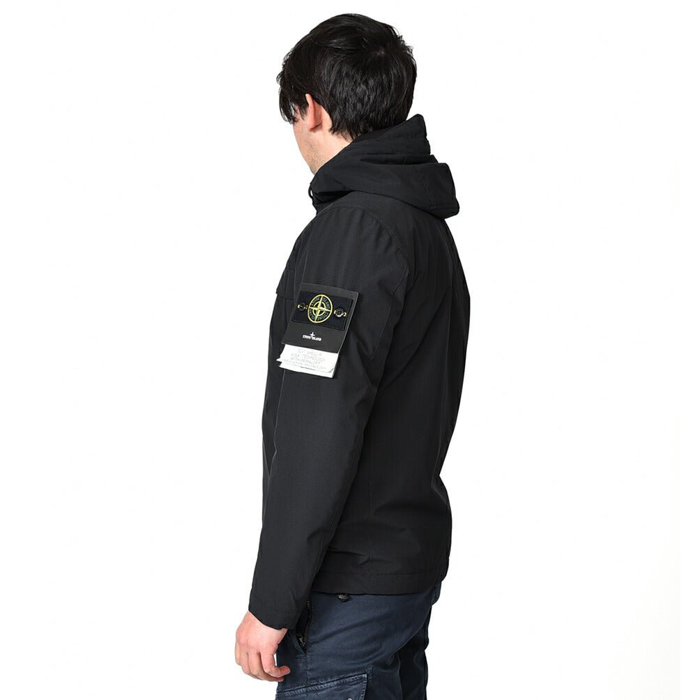 STONE ISLAND SOFT SHELL-R 中綿ブルゾン ダウン 黒 - アウター