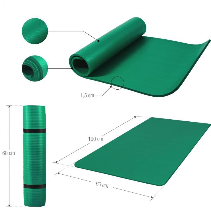 Extra Large & Thick Yoga Mat, NBR Foam, High-Density, Non-Slip, 190 x  100cm,Blue 