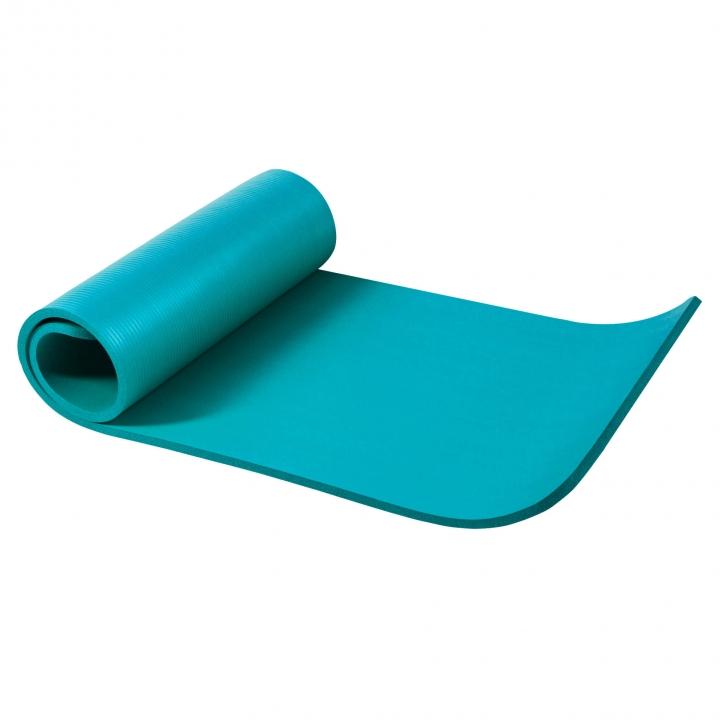 Light BLUE 15MM NBR YOGA MAT, Thick yoga Mat size 15mm x 60cm x 190cm Long  For comfort.