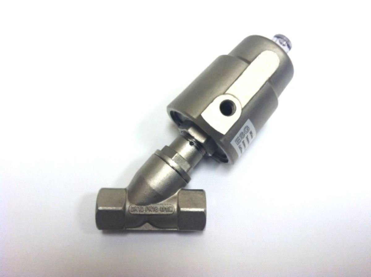 3/8″ NPT 316 Stainless Steel Angle Seat Valve 50mm Actuator Steam