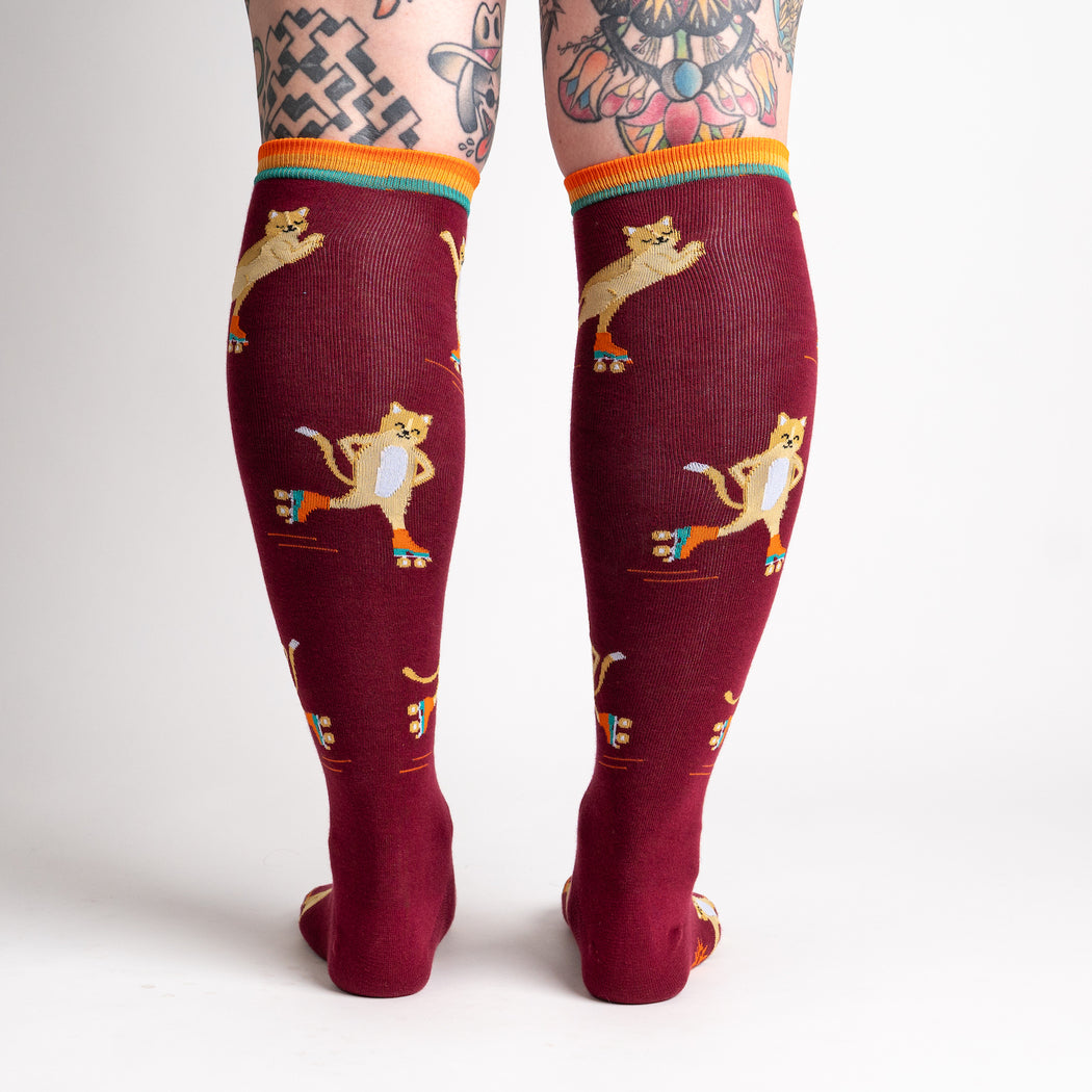 Roller Cats Women's Knee High Socks