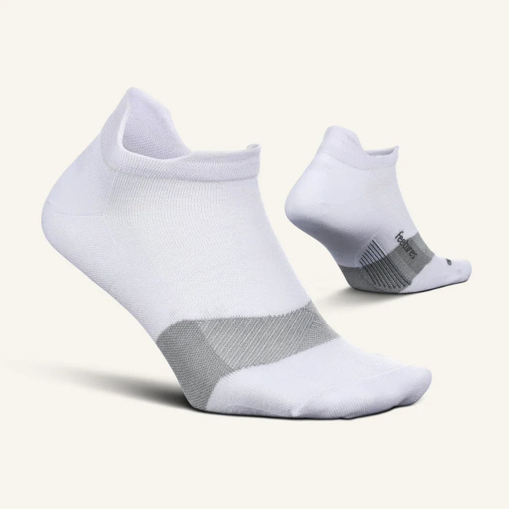 Merino 10 Cushion No Show Tab Socks in White