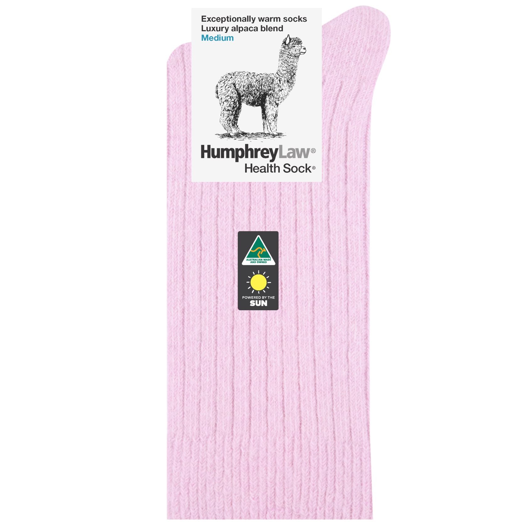 Luxury Alpaca Blend Socks in Powder Pink - Aussie Made